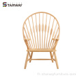 Chaise en bois massif chaise en osier en rotin